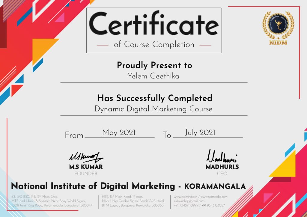 Digital Marketing Course Certification